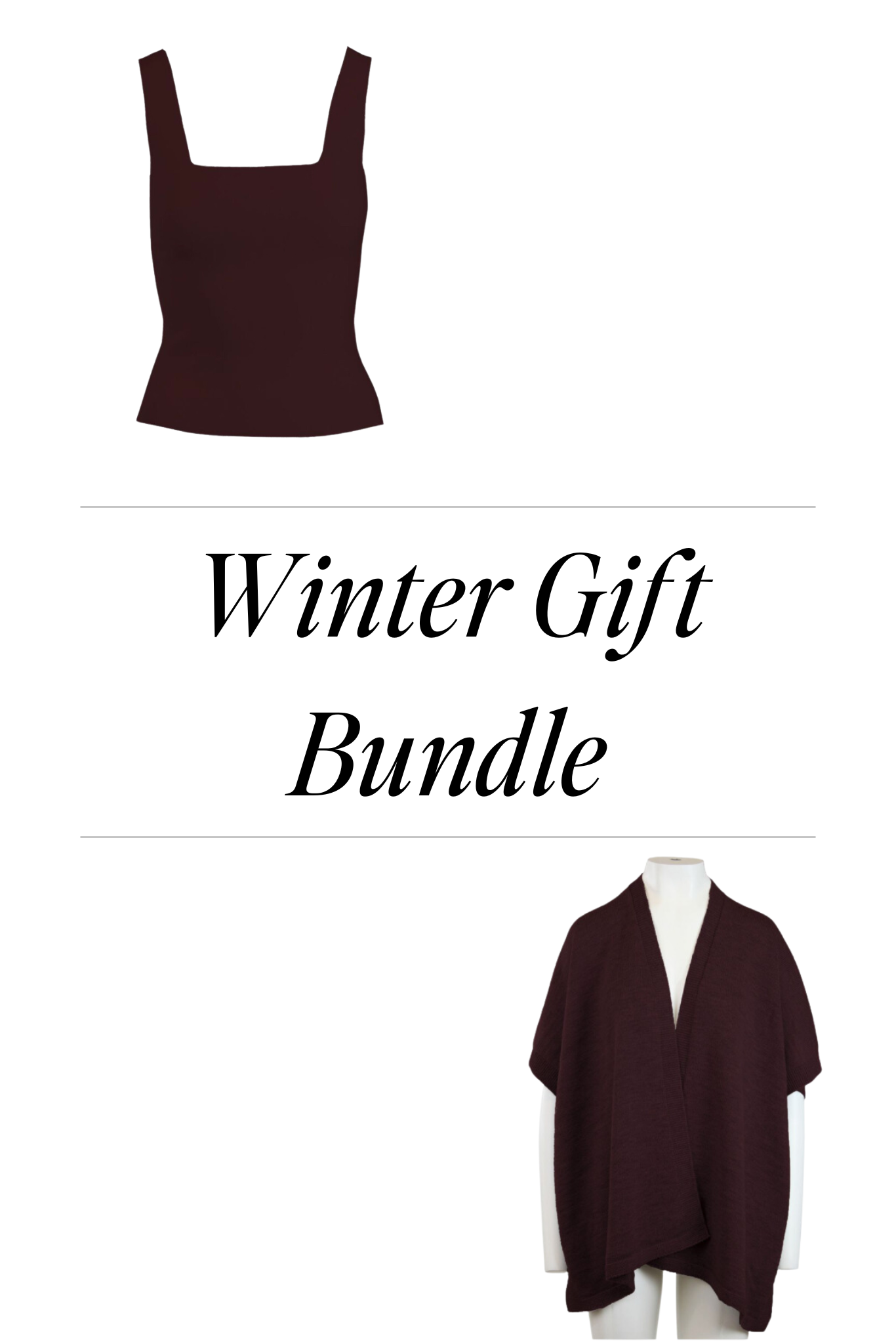 Poncho Sweater and Tank Gift Set