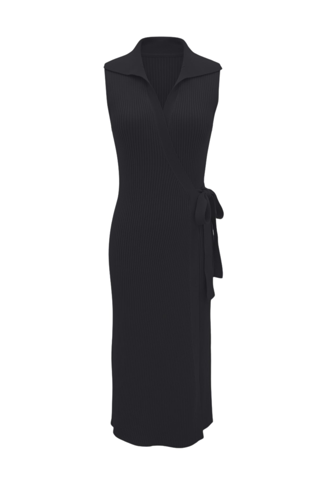 Kayla Wrap Dress Black / L Kayla Wrap Dress Black / L