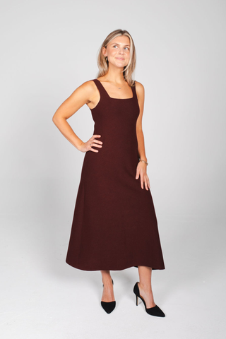 Celia Square Neck Sleeveless Dress