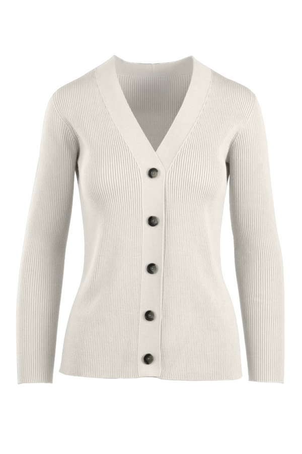 Birdie & Claire Elise Sweater Ecoviscose in white color on a mannequin against a white background