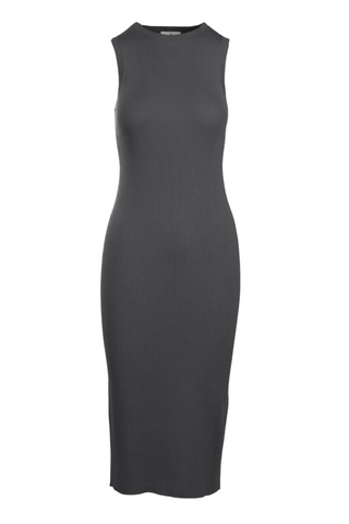 Birdie & Claire Jordan Dress Ecoviscose in grey color against a white background