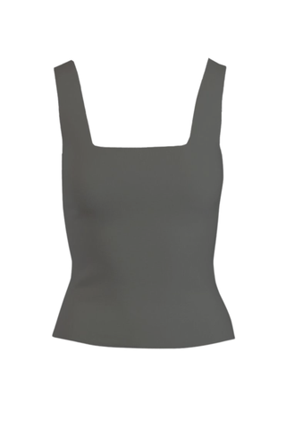 Birdie & Claire Zoe Tank Ecoviscose in charcoal color against a white background